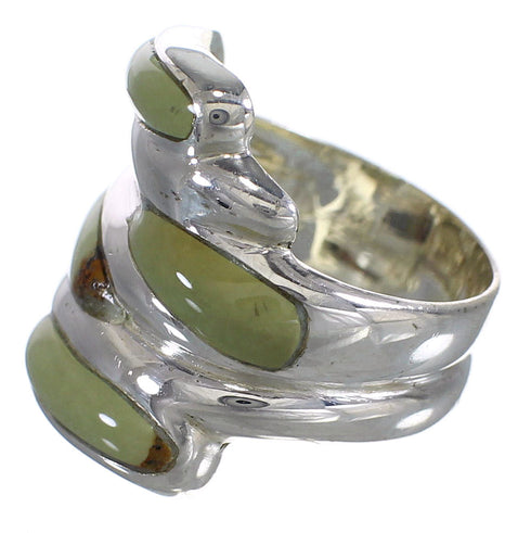 Turquoise Silver Southwestern Jewelry Ring Size 8-1/2 AX87370